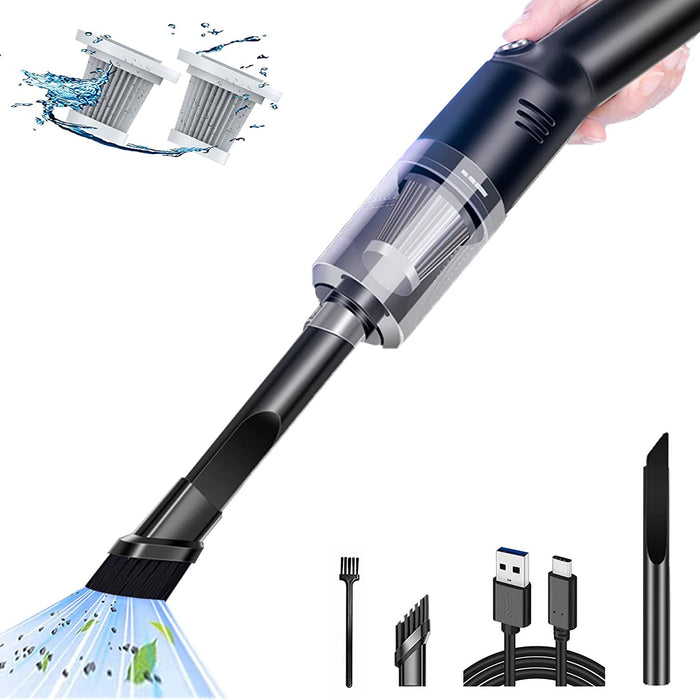 Handstaubsauger Akku Handstaubsauger Auto,USB aufladbar Tragbar Leicht Mini Staubsauger,Auto-Staubsauger Kabellos,Nass & Trocken Handsauger