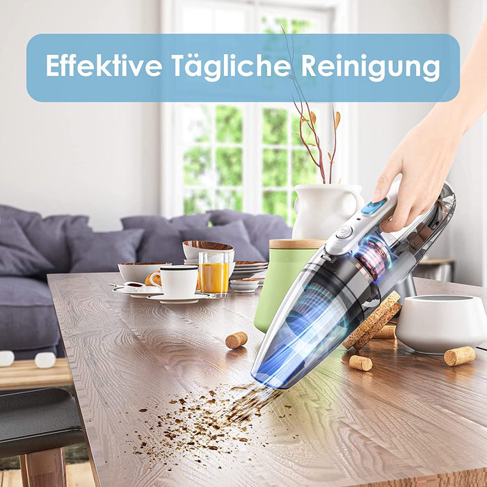 Handstaubsauger, 3 in 1 Handstaubsauger Akku 630g Ultraleicht, 2600mAh Aufladbare & Lange Laufzeit Staubsauger Auto, Handstaubsauge Kabellos