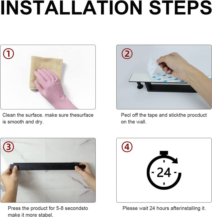 Handtuchhalter Selbstklebend Ohne Bohren, Edelstahl Gästehandtuchhalter, Badetuchhalter kleber, Gästehandtücher Handtuch Halter mit Haken 