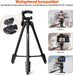 Handy Stativ Ausziehbar, 54" Stativ für Smartphone mit 360-Grad-Panorama-Drehplattform und 1/4 Universal-Befestigungsschrauben