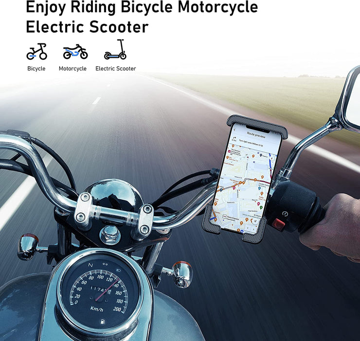 Schwarz Handyhalterung Fahrrad Motorrad Halter Handy Smartphone Halterung  Lenker