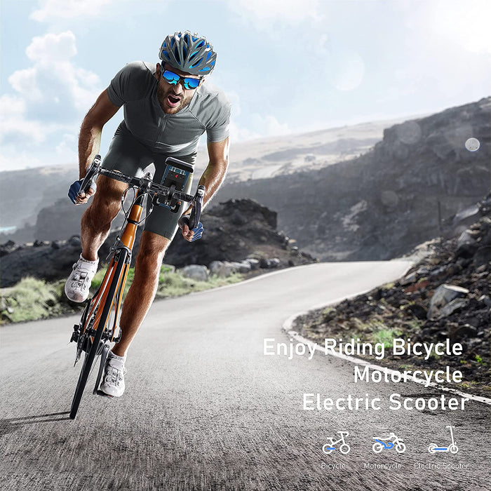 Handyhalterung Fahrrad, Blukar 2022 Universal Handyhalter Motorrad - 360 Drehung Outdoor Fahrrad Halter Lenker Handy Halterung für 4,7-6,8"