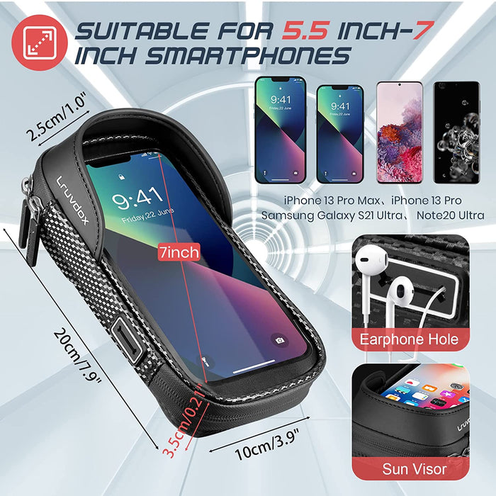 Handyhalterung Fahrrad wasserdicht, Fahrrad Handy Halterung Fahrradtasche Lenker Lenkertasche Motorrad Handyhalter Fahrradhalterung Rahmen 