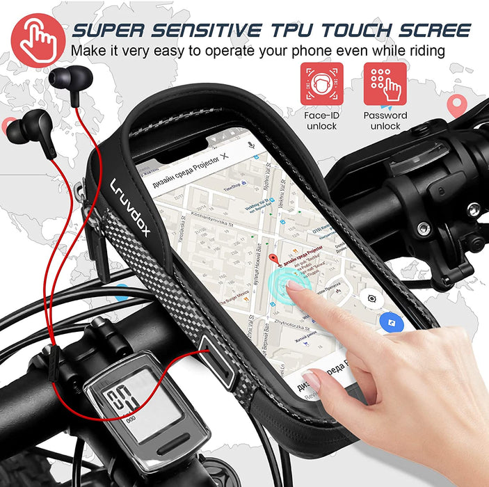 Handyhalterung Fahrrad wasserdicht, Fahrrad Handy Halterung Fahrradtasche Lenker Lenkertasche Motorrad Handyhalter Fahrradhalterung Rahmen 