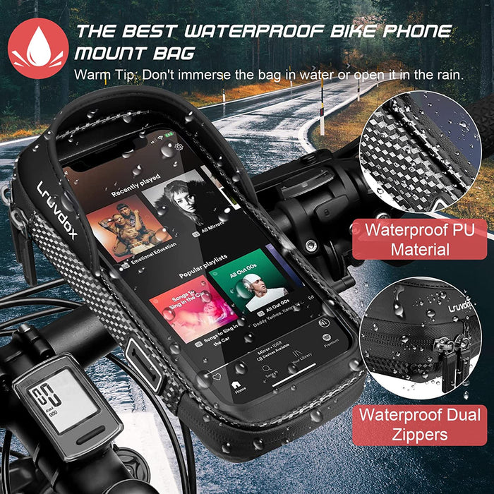 Handyhalterung Fahrrad wasserdicht, Fahrrad Handy Halterung Fahrradtasche Lenker Lenkertasche Motorrad Handyhalter Fahrradhalterung Rahmen 