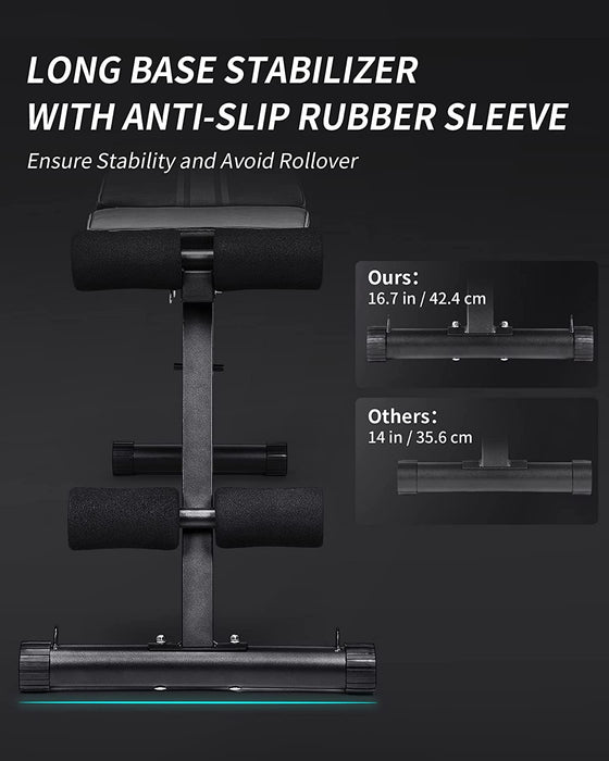 Hantelbank Klappbar, Verstellbar Trainingsbank für Zuhause, Schrägbank mit 8-Fach Rückenlehne, Ganzkörpertraining, Krafttraining, Workout