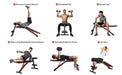 Hantelbank Klappbar, Verstellbar Trainingsbank für Zuhause, Schrägbank mit 8-Fach Rückenlehne, Ganzkörpertraining, Krafttraining, Workout