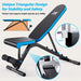 Hantelbank Verstellbar Multifunktions 90 Grad Fitness Trainingsbank als Schrägbank Flachbank Negativbank für Sit-ups Bizeps-Übung und Rückentrainer, Beinstütze Bauch Übung