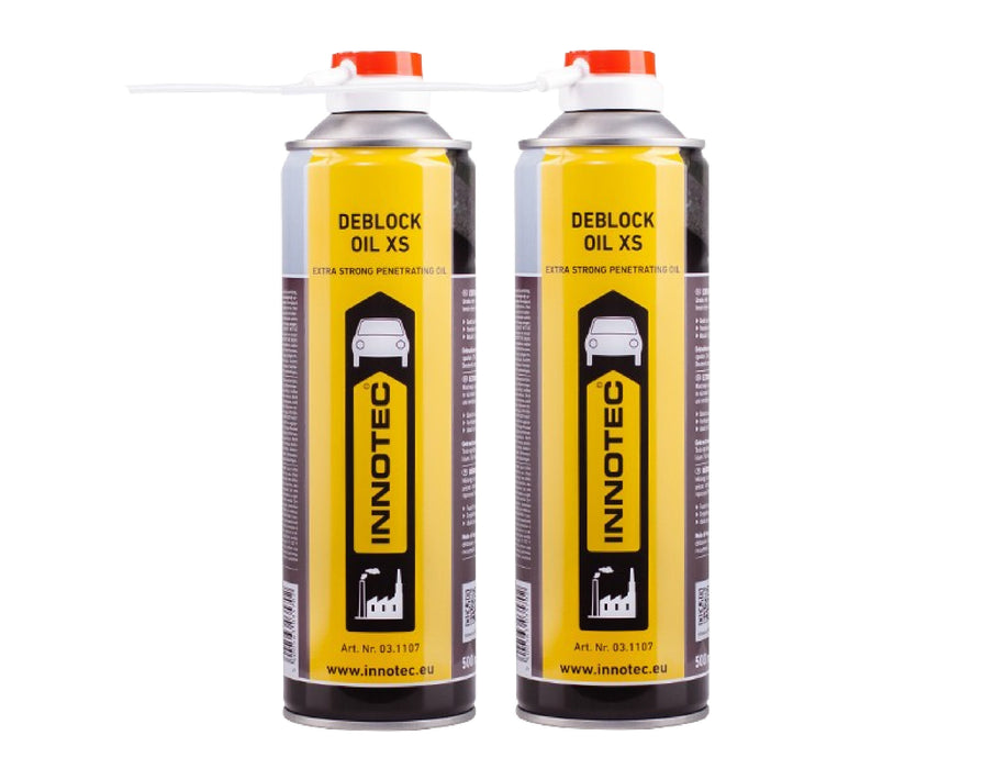 2 Stück Innotec Deblock Oil XS Extrem - Starker Rostlöser - schnelle Wirkung - Langzeitkriechwirkung - Mischung aus schnellen Rostlösern 