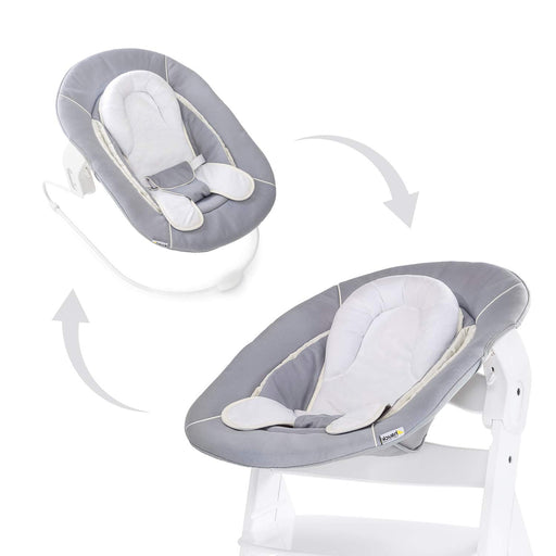 Hauck Babywippe Alpha Bouncer 2in1 kompatibel mit Hauck Hochstuhl Alpha+ und Beta+, Baby Wippe für Neugeborene ab Geburt bis 9 kg