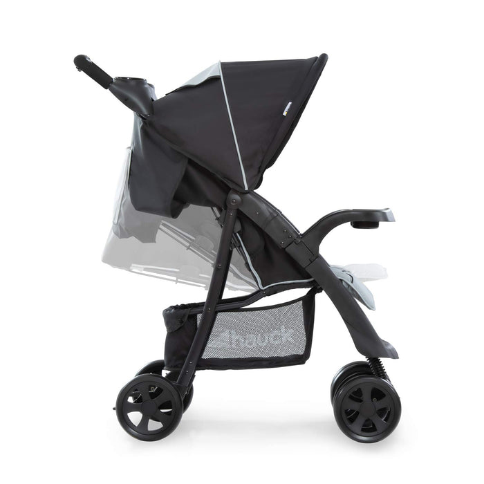 Hauck Kinder Buggy Shopper Neo II mit zwei Getränke- und Zubehör Ablagen, Einhändig Klein Zusammenklappbar, Leicht, Bis 25 kg, mit Liegefunktion