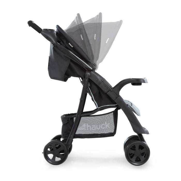 Hauck Kinder Buggy Shopper Neo II mit zwei Getränke- und Zubehör Ablagen, Einhändig Klein Zusammenklappbar, Leicht, Bis 25 kg, mit Liegefunktion