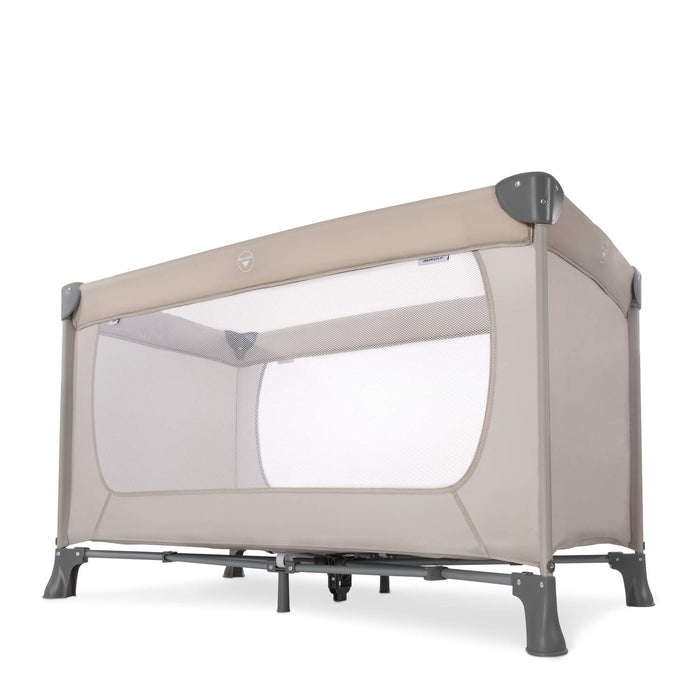 Hauck Reisebett Dream N Play / für Babys und Kinder ab Geburt bis 15 kg / 120 x 60 cm / Leicht / Kompakt Faltbar / Inkl. Trage Tasche / Beige