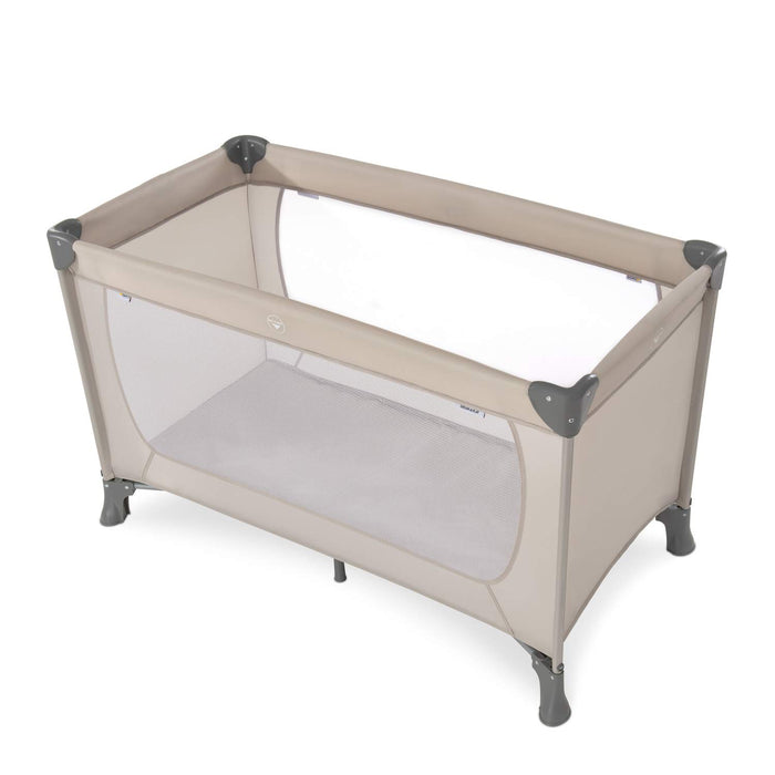 Hauck Reisebett Dream N Play / für Babys und Kinder ab Geburt bis 15 kg / 120 x 60 cm / Leicht / Kompakt Faltbar / Inkl. Trage Tasche / Beige