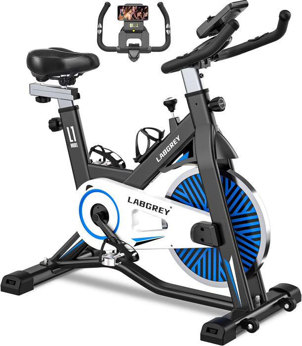 Heimtrainer Fahrrad, Fitness Fahrrad für Zuhause, Fitness Bikes Indoor Kardio Training, Indoor Bike mit Pulsmesser, LCD Display, Ipad Halter