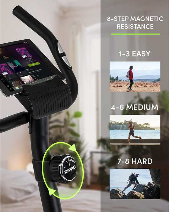 Heimtrainer Fahrrad für Zuhause Magnet Fahhrad bis 120 kg Magnete Exercise Bike Fitnessbike Fitness Fahrrad Hometrainer Cardio Fahrrad Computer