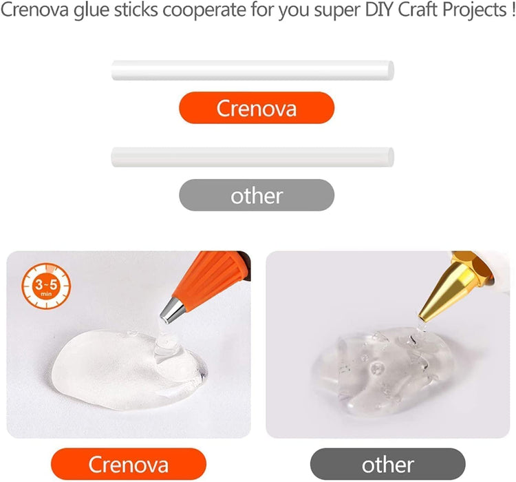 Heißklebepistole Klebepistole + 60 Heißklebesticks Transparente Klebesticks für DIY Kleine Handwerk und schnelle Reparaturen in Haus & Büro