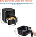 Heißluftfritteuse 5,5L XXL Friteuse Heissluft Fritteusen Air Fryer mit 100 Rezeptbuch auf Deutsch, Digitalem LED-Touchscreen, 11 Programmen