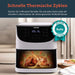 Heißluftfritteuse 5,5L XXL Weiß Friteuse Heissluft Fritteusen Air Fryer mit Digitalem LED-Touchscreen, 13 Programmen, Vorheizen&Warmhalten