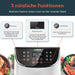 Heißluftfritteuse 5,5L XXL Weiß Friteuse Heissluft Fritteusen Air Fryer mit Digitalem LED-Touchscreen, 13 Programmen, Vorheizen&Warmhalten