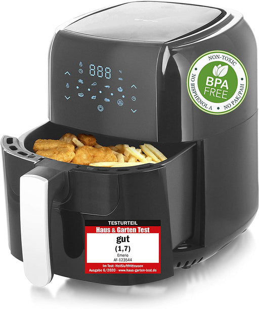 Heißluftfritteuse, Airfryer, Smart Fryer, DIGITAL, Frittieren ohne Öl, leicht zu reinigen, 5.5 Liter Volumen, 1400 Watt, BPA frei