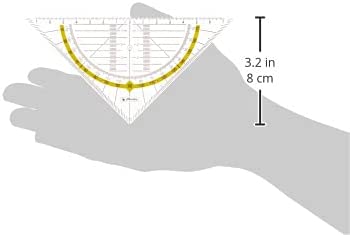 Herlitz 8700304 Geometrie-Dreieck aus transparenter Kunststoff, klein