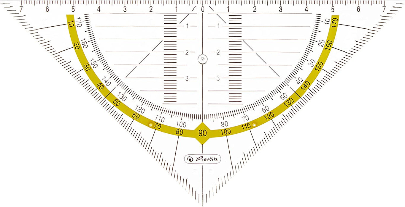 Herlitz 8700304 Geometrie-Dreieck aus transparenter Kunststoff, klein