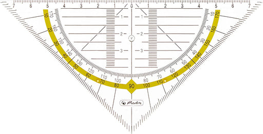 Herlitz 8700304 Geometrie-Dreieck aus transparenter Kunststoff, klein