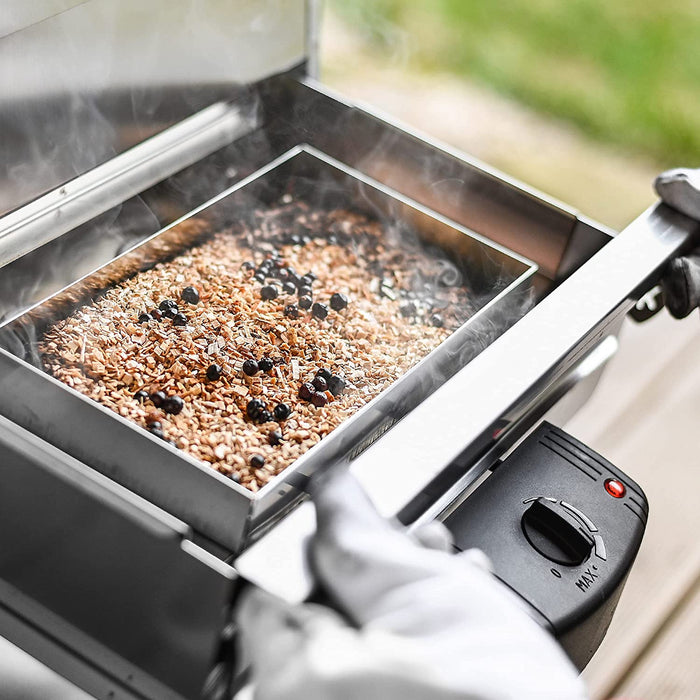 Hochwertiger Elektrischer Räucherofen/Räucherschrank aus Edelstahl I Tragbarer Smoker 80 cm I Perfekt zum Räuchern I Passen bis zu 10kg Fleisch I 2000W I mit Zubehör I NICHTROSTEND