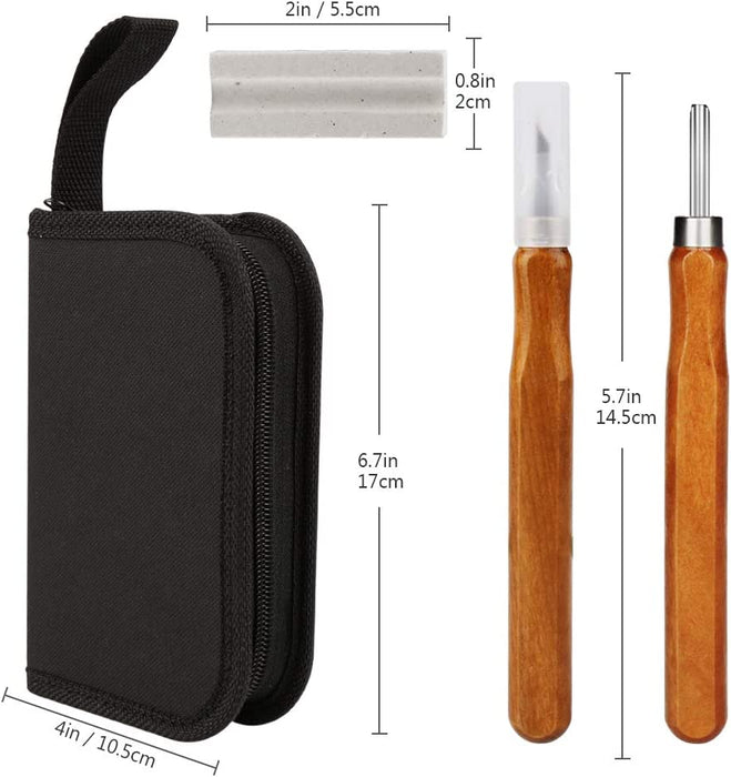 Holz-Schnitzwerkzeug Set - 12 STK Holz Schnitzmesser und ein Schleifsteine für Erwachsene und Kinder, Schnitzen Werkzeug für Holz, Obst, Gemüse
