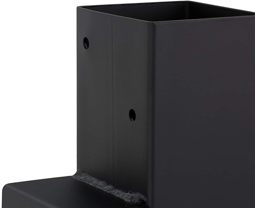 Holzstapelhilfe 2er Set, DIY Holzunterstand für Kanthölzer, Holzaufbewahrung, beschichteter Stahl, schwarz, 16 x 34 x 10 cm