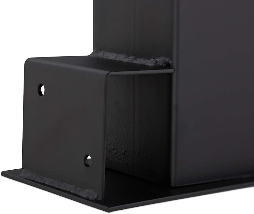 Holzstapelhilfe 2er Set, DIY Holzunterstand für Kanthölzer, Holzaufbewahrung, beschichteter Stahl, schwarz, 16 x 34 x 10 cm