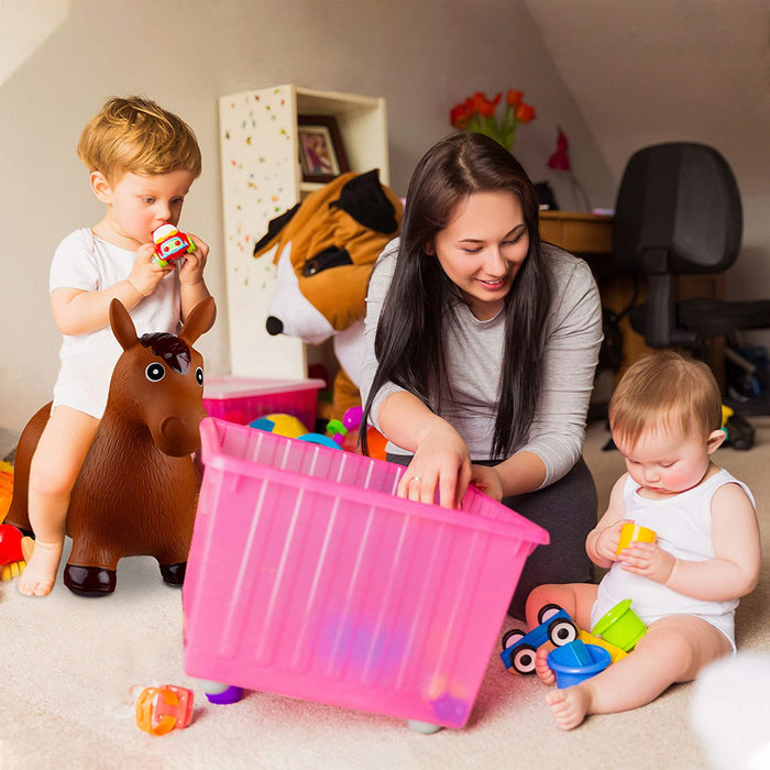 Hüpftier Pferd, inklusive Luftpumpe, Hüpfpferd bis 50 kg, Hüpfpony BPA frei, für Kinder, Hüpfspielzeug