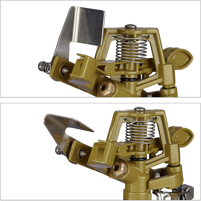 Impulsregner Kreisregner, Bewässerung großer Flächen bis 700 m², 15 m Reichweite, 360°, Rasensprenger, grün