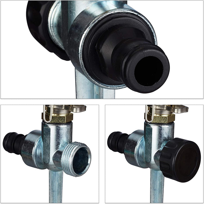 Impulsregner Kreisregner, Bewässerung großer Flächen bis 700 m², 15 m Reichweite, 360°, Rasensprenger, grün