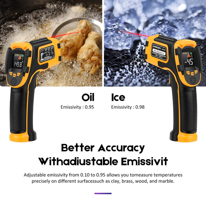 Infrarot Thermometer Digitale Laser-Temperaturpistole -58°F~1112°F (-50°C～600°C) Nicht Menschliches Körperthermometer 