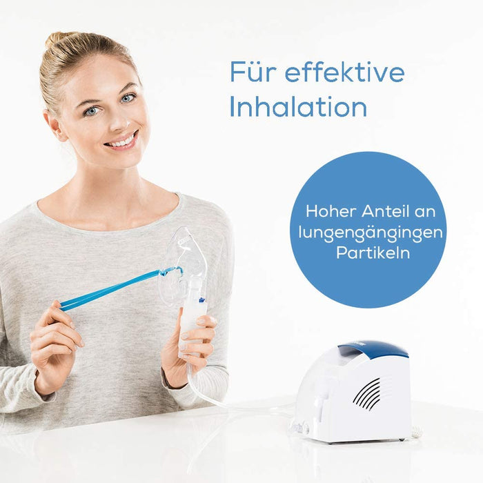 Inhalator und Nasenspülung mit Kompressor: zur Behandlung von Atemwegserkrankungen wie Erkältungen und Bronchitis