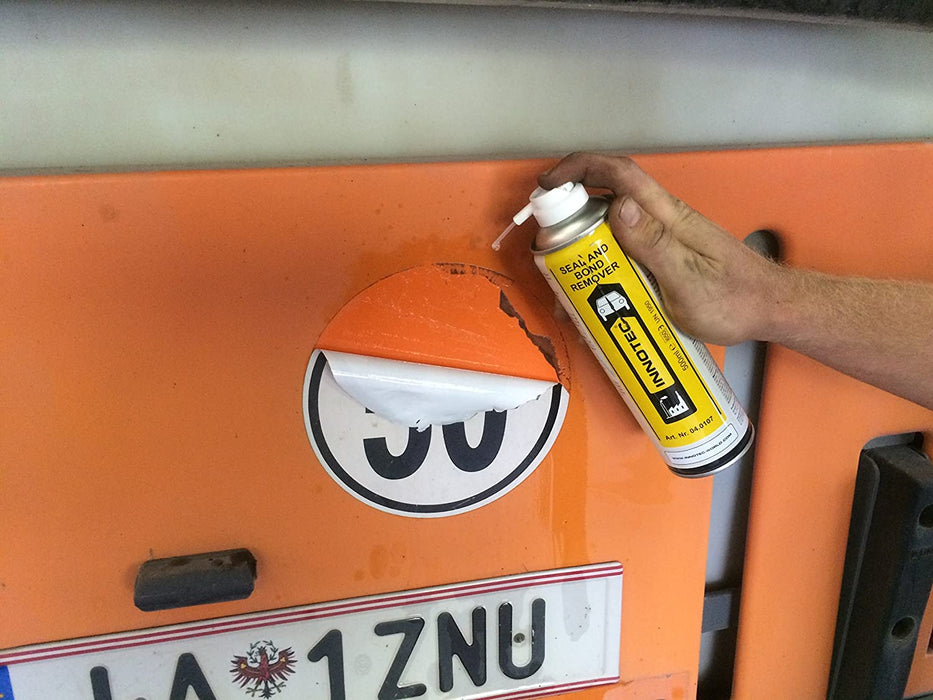 2 Stück Innotec Seal and Bond Remover Klebstoff- & Dichtmassenentferner - Reinigungsmittel 500 ml Spraydose - Entfernen von Klebstoffresten, Dichtmassenresten, Kaugummiresten, Teerspritzer, Baumharz