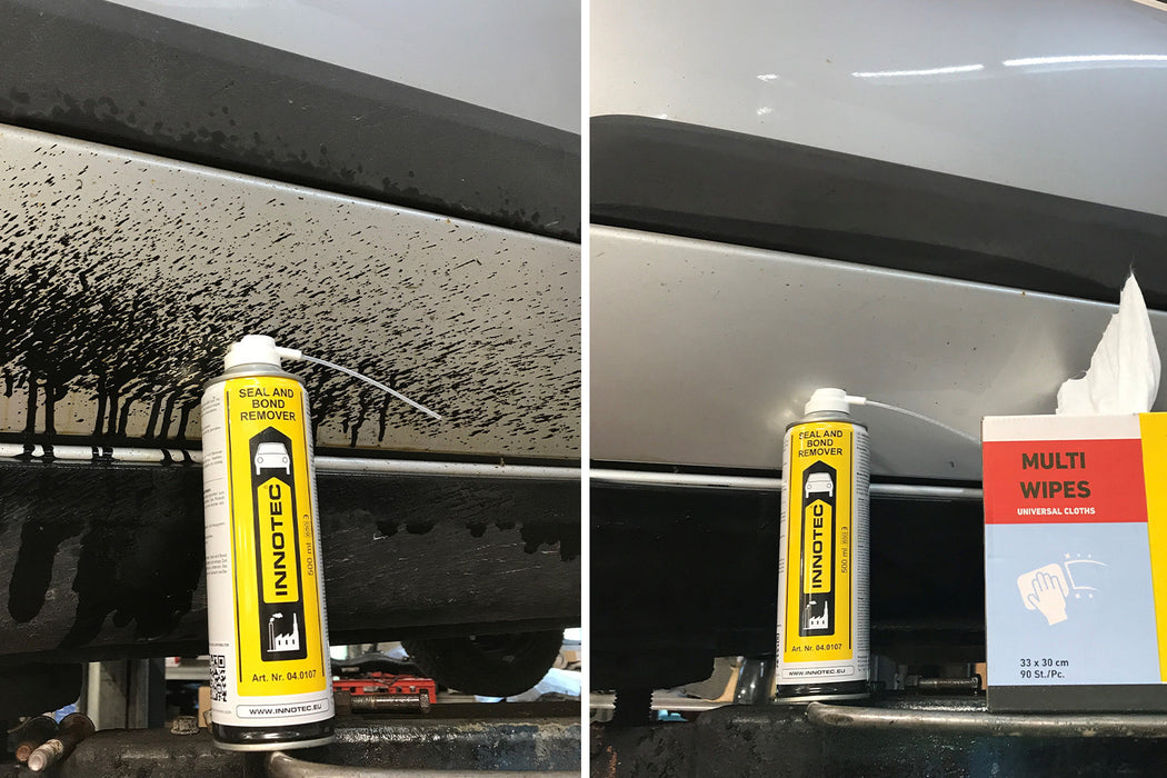 2 Stück Innotec Seal and Bond Remover Klebstoff- & Dichtmassenentferner - Reinigungsmittel 500 ml Spraydose - Entfernen von Klebstoffresten, Dichtmassenresten, Kaugummiresten, Teerspritzer, Baumharz