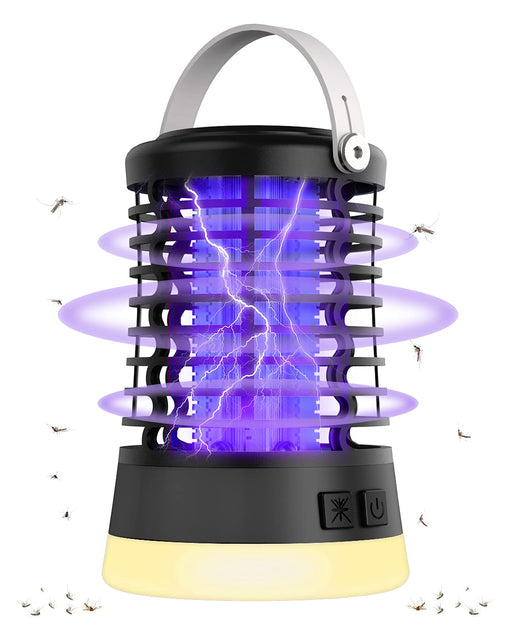 Insektenvernichter Mückenschutz Elektrischer Fliegenfalle - Wasserdichter IPX6 Mückenfalle mit USB-Lade- für Draussen, Mückenlampe 