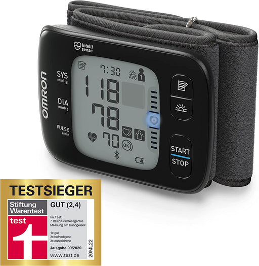 Intelli IT digitales Handgelenk-Blutdruckmessgerät, klinisch validiert auch bei Übergewicht, Bluetooth- und Smartphone-kompatibel, Testsieger 
