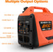 Inverter Stromerzeuger 1400 Watt Notstromaggregat Benzin leise Stromaggregat für Campen, Festivals, und Hausgebrauch mit 2 USB