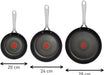 Jamie Oliver by Tefal Cook´s Direct On 3-teiliges Bratpfannen-Set | 20, 24, 28cm | Induktionsgeeignet | Spülmaschinenfest | Thermo-Signal-Technologie 