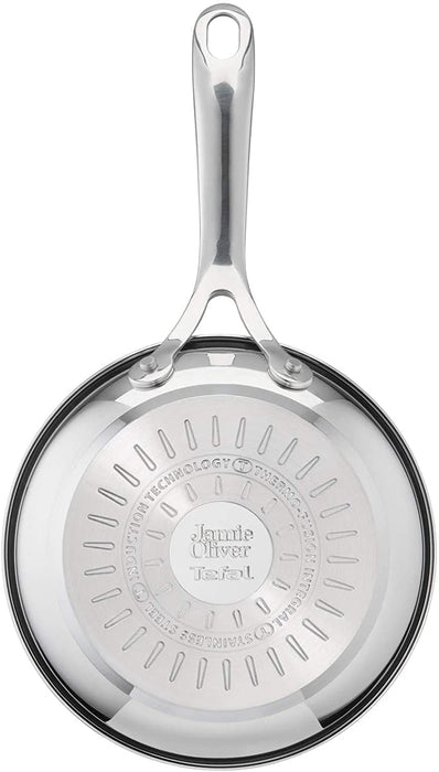 Jamie Oliver by Tefal Cook´s Direct On 3-teiliges Bratpfannen-Set | 20, 24, 28cm | Induktionsgeeignet | Spülmaschinenfest | Thermo-Signal-Technologie 