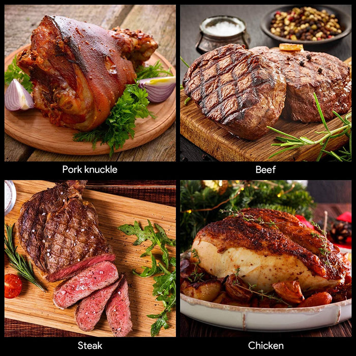 Kaltrauchgenerator mit Henkel, M- Kaltraucherzeuger aus Edelstahl bis 12 Std. Kaltrauch, mit 2 Fleischhaken + 1 Reinigungsbürste, Cold Smoke Generator