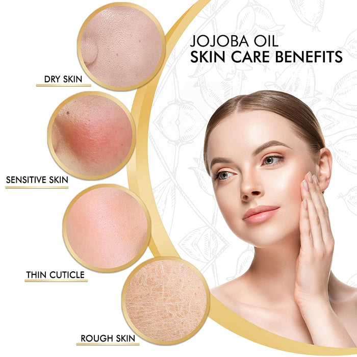 Jojobaöl Bio Kaltgepresst 100% Rein Gold 120ml für Haut Haare Nägel Gesichtsöl Körperöl Vegan Hexanfreies Bio Jojoba öl Anti-Aging Anti-Falten