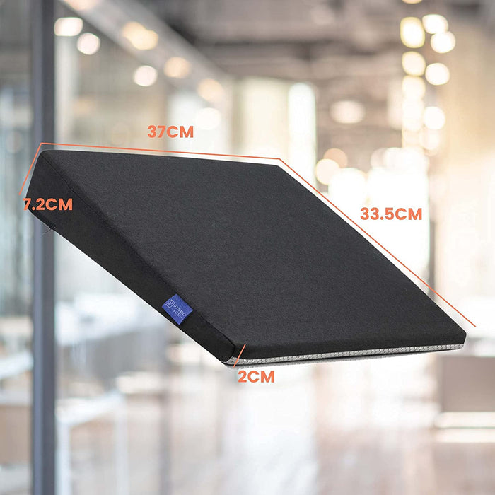 Keilkissen für Bürostuhl - Ergonomisches Sitzkissen Stuhl - Fest, Formstabil - Modernes Schaumstoff Sitzpolster, Sitzerhöhung, Sitzkeilkissen Büro