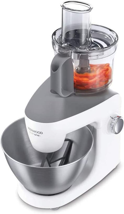 Kenwood MultiOne Küchenmaschine, 4,3 l Edelstahl Schüssel, 1000 Watt, inkl. 3-teiligem Patisserie-Set, Zerkleinerer, Glas-Mixaufsatz, Zitruspresse