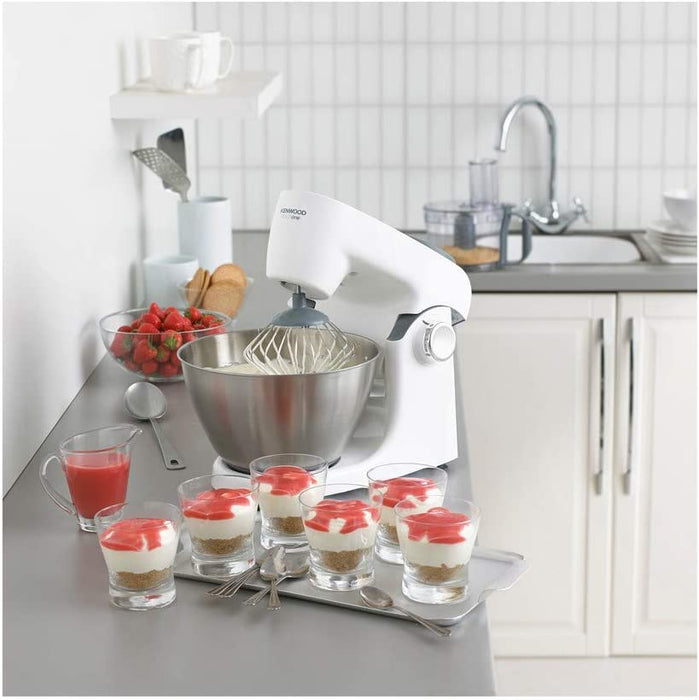 Kenwood MultiOne Küchenmaschine, 4,3 l Edelstahl Schüssel, 1000 Watt, inkl. 3-teiligem Patisserie-Set, Zerkleinerer, Glas-Mixaufsatz, Zitruspresse