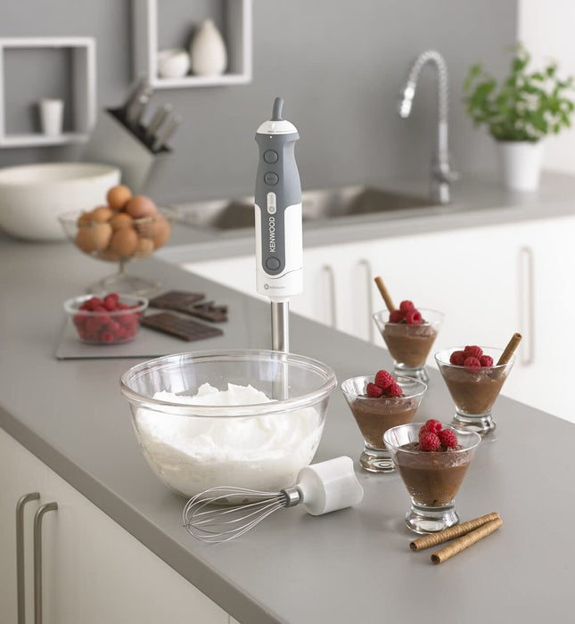 Kenwood Triblade System Stabmixer, Pürierstab mit abnehmbarem Edelstahl Mixfuß mit 3-Flügel-Messer für schnelleres Pürieren, inkl. Schneebesen 